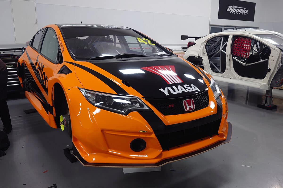 Yuasa Racing car with brand decals