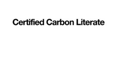 Certified Carbon Literate accreditation graphic for WrapCycle initiative